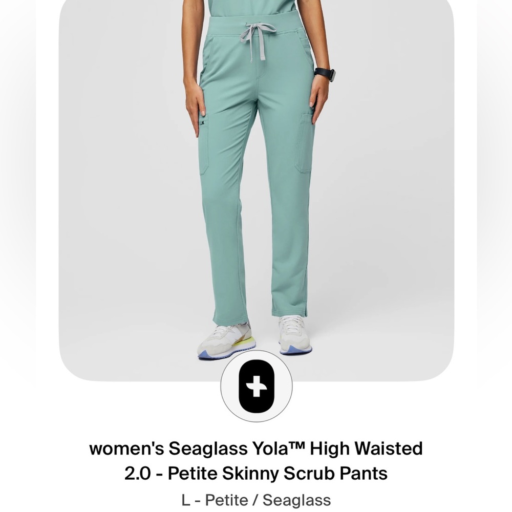 Figs Yola™ High Waisted Skinny Scrub Pants Petite Large